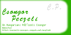 csongor peczeli business card